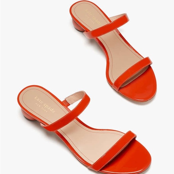 Rare Kate Spade Palm Springs Sandals Size 8.5, Italia Leather, Round Heel - Picture 2 of 10